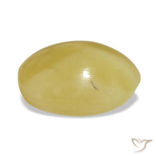 Opale jaune naturelle coupe ovale, 2,65 ct, opaque