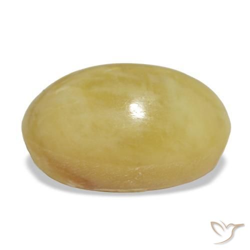 Opale jaune naturelle coupe ovale, 4,03 ct, opaque