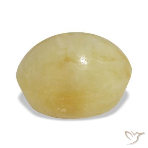 Opale jaune naturelle coupe ovale, 3,43 ct, opaque
