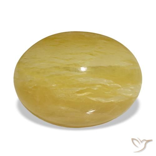 Opale jaune naturelle coupe ovale, 4,31 ct, opaque