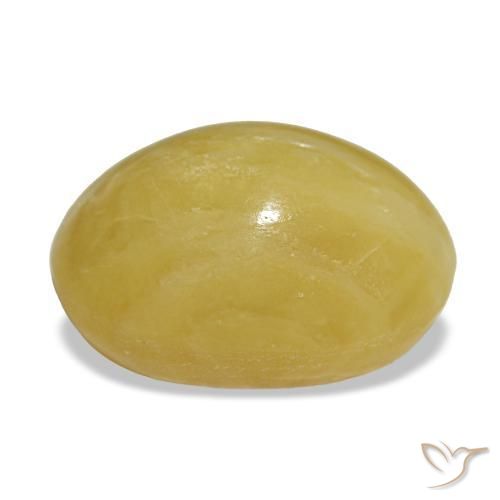 Opale jaune naturelle coupe ovale, 4,31 ct, opaque