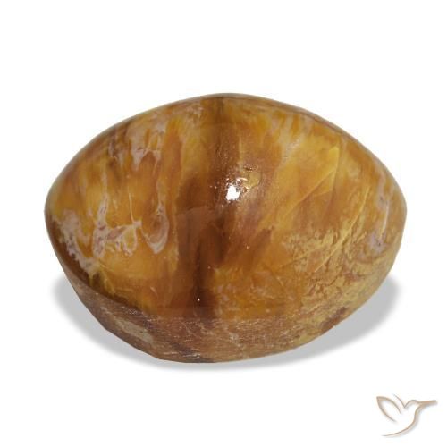 Opale marron naturelle coupe ovale, 5,76 ct, opaque