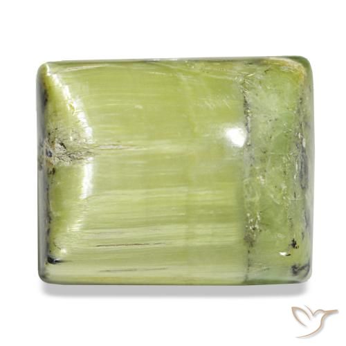 Opale vert naturelle baguette, 28,65 ct, opaque