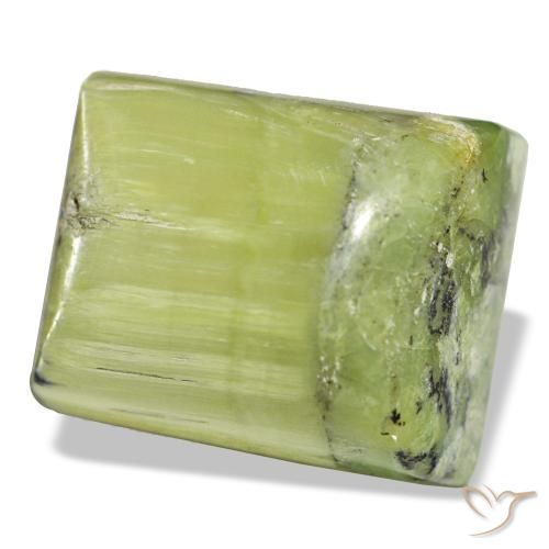 Opale vert naturelle baguette, 28,65 ct, opaque