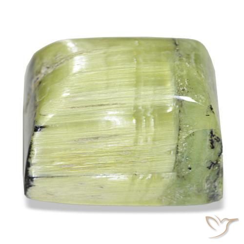 Opale vert naturelle baguette, 28,65 ct, opaque