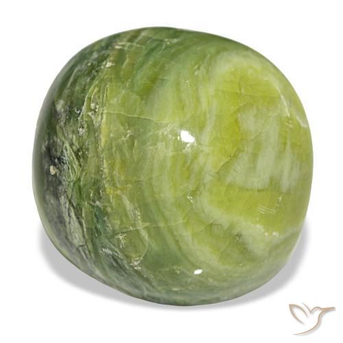 Opale vert naturelle coupe coussin, 16,79 ct, opaque