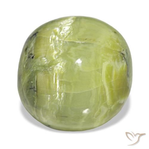 Opale vert naturelle coupe coussin, 10,64 ct, opaque