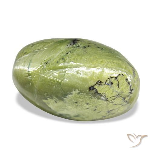 Opale vert naturelle coupe ovale, 7,14 ct, opaque