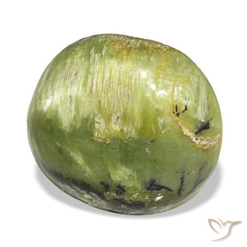 Opale vert naturelle coupe ovale, 5,75 ct, opaque