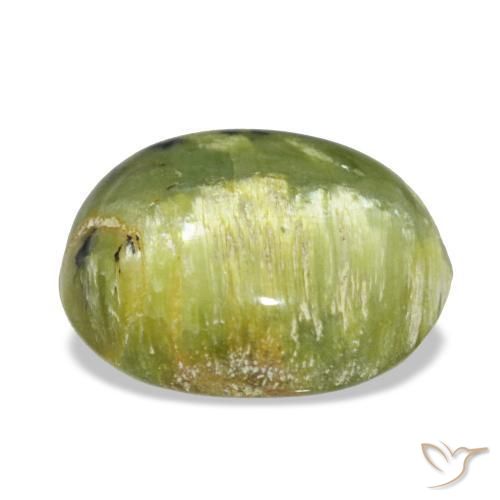 Opale vert naturelle coupe ovale, 5,75 ct, opaque