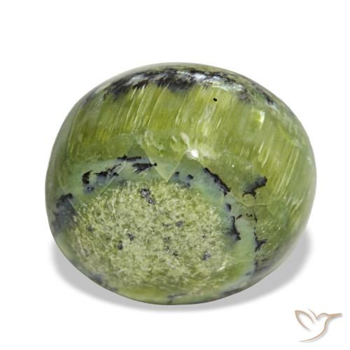 Opale vert naturelle coupe ovale, 6,61 ct, opaque