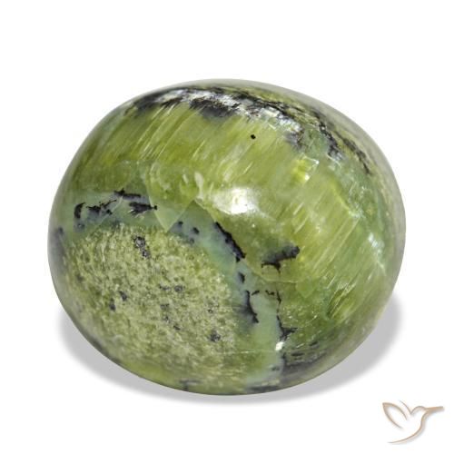 Opale vert naturelle coupe ovale, 6,61 ct, opaque