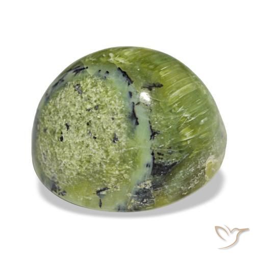 Opale vert naturelle coupe ovale, 6,61 ct, opaque