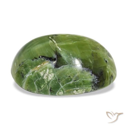 Opale vert naturelle coupe ovale, 14,55 ct, opaque