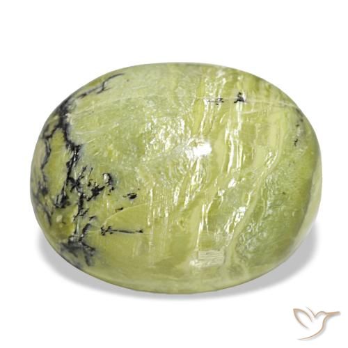 Opale vert naturelle coupe ovale, 19,72 ct, opaque