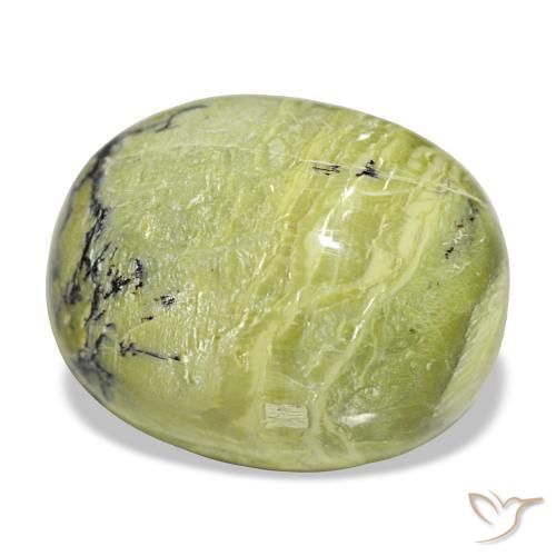 Opale vert naturelle coupe ovale, 19,72 ct, opaque