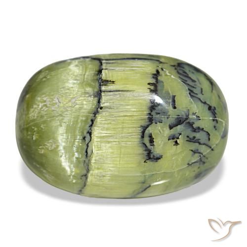Opale vert de 21,84 ct, ovale, opaque