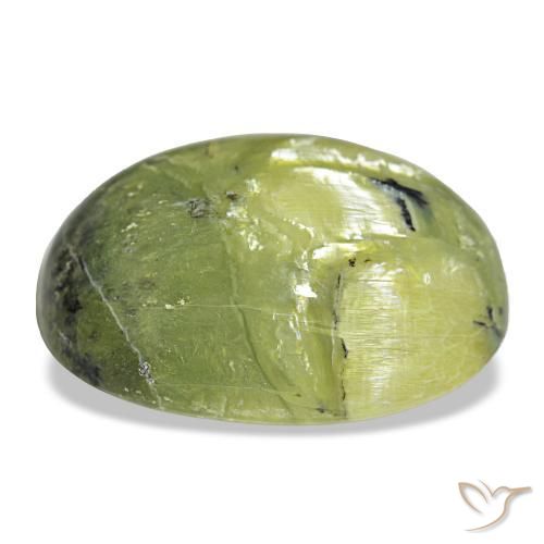 Opale vert naturelle coupe ovale, 21,92 ct, opaque