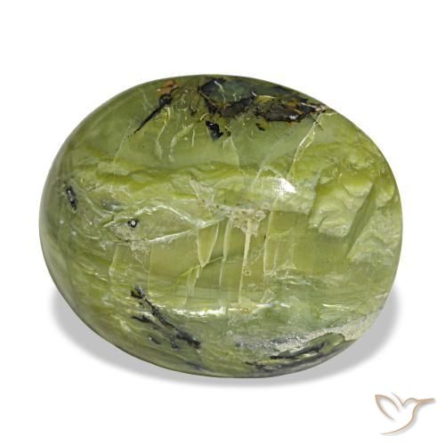 Opale vert naturelle coupe ovale, 11,26 ct, opaque
