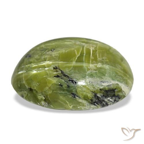 Opale vert naturelle coupe ovale, 11,26 ct, opaque
