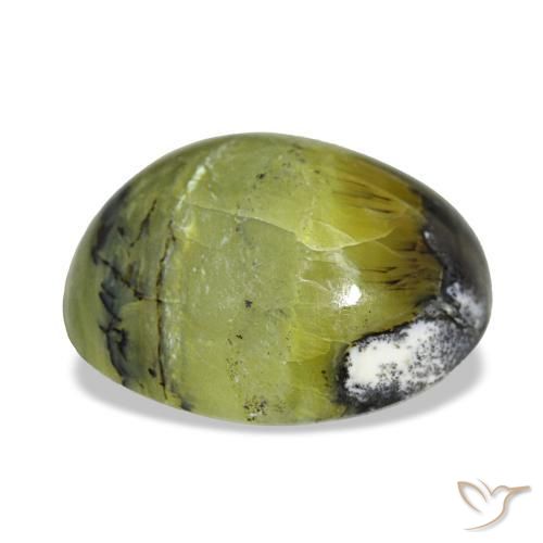 Opale vert naturelle coupe ovale, 7,49 ct, opaque
