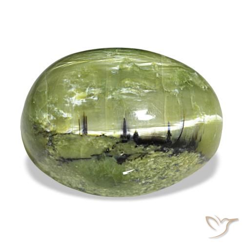 Opale vert naturelle coupe ovale, 8,44 ct, opaque