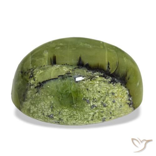 Opale vert naturelle coupe ovale, 8,44 ct, opaque