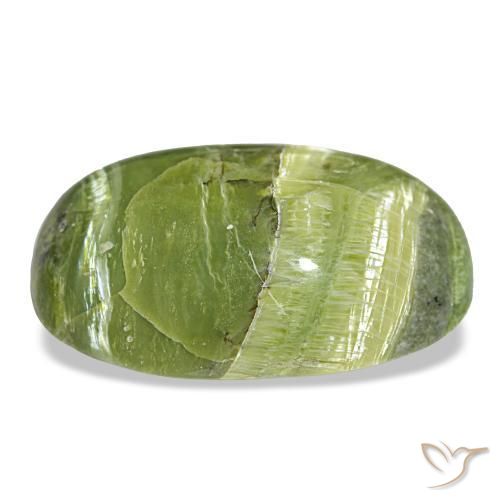 Opale vert naturelle coupe ovale, 16,99 ct, opaque