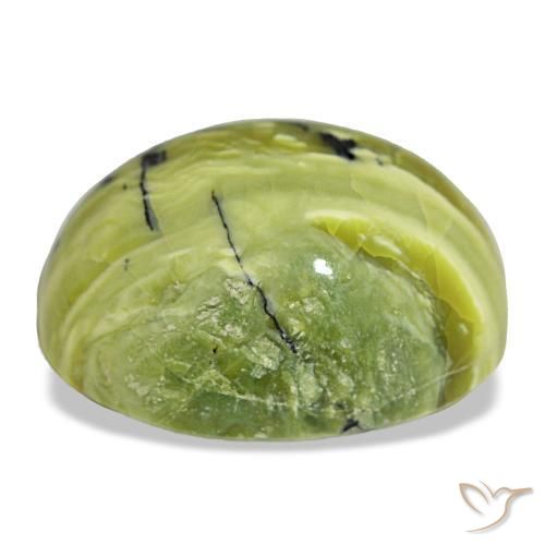 Opale vert naturelle coupe ovale, 24,01 ct, opaque
