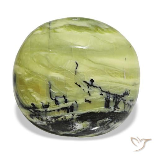 Opale vert naturelle coupe coussin, 18,52 ct, opaque