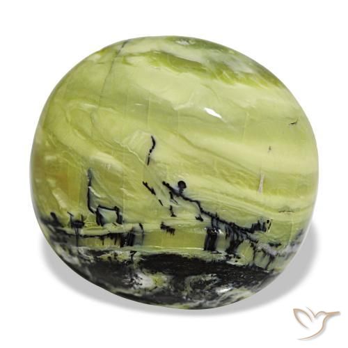 Opale vert naturelle coupe coussin, 18,52 ct, opaque