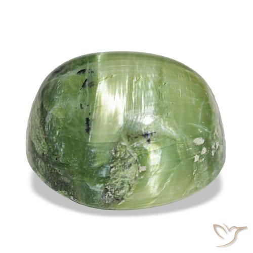 Opale vert naturelle coupe coussin, 9,37 ct, opaque