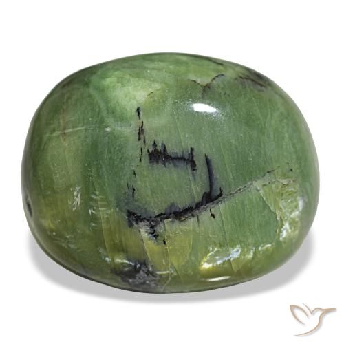 Opale vert naturelle coupe coussin, 18,89 ct, opaque