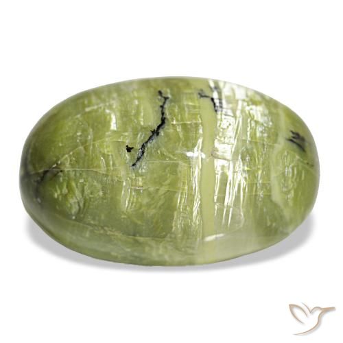 Opale vert naturelle coupe ovale, 8,46 ct, opaque