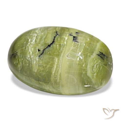 Opale vert naturelle coupe ovale, 8,46 ct, opaque