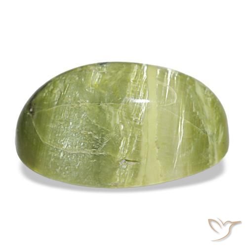 Opale vert naturelle coupe ovale, 8,46 ct, opaque