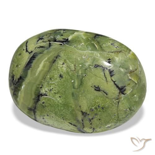 Opale vert naturelle coupe ovale, 21,32 ct, opaque