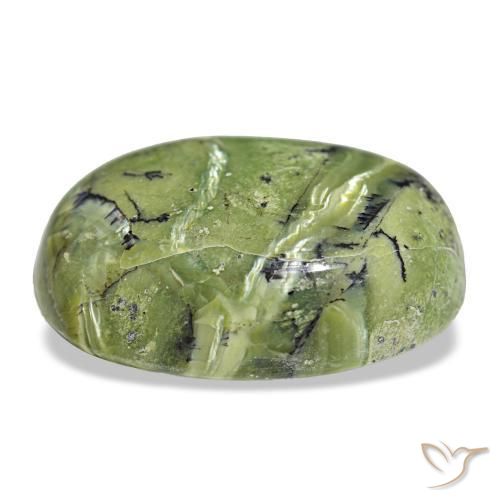 Opale vert naturelle coupe ovale, 21,32 ct, opaque