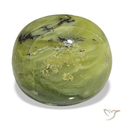 Opale vert naturelle coupe ovale, 6,63 ct, opaque