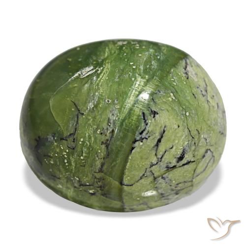 Opale vert naturelle coupe ovale, 11,27 ct, opaque