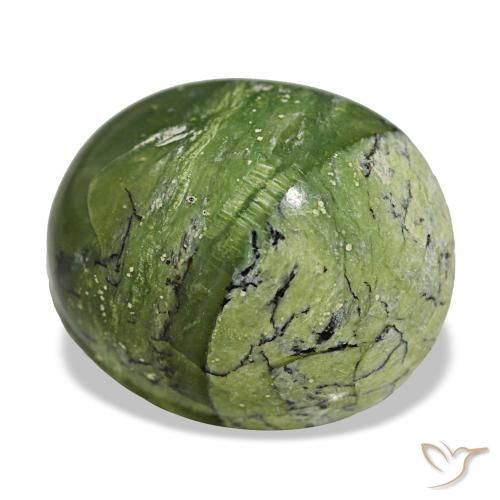 Opale vert naturelle coupe ovale, 11,27 ct, opaque
