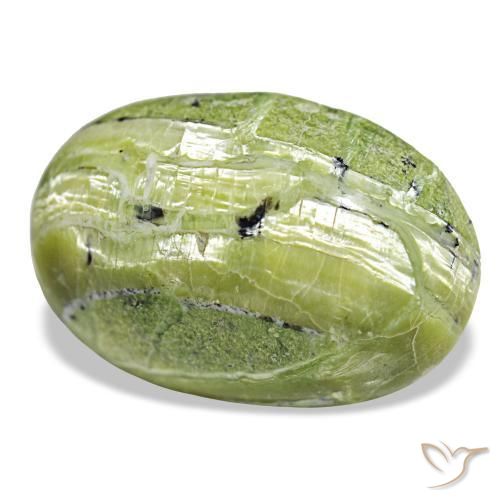 Opale vert naturelle coupe ovale, 21,88 ct, opaque