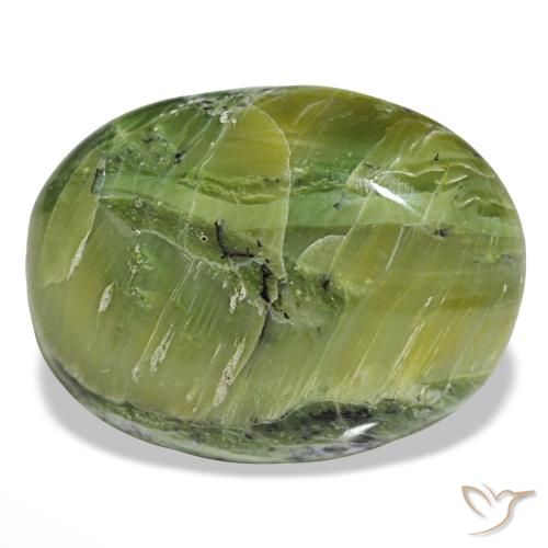 Opale vert naturelle coupe ovale, 14,58 ct, opaque