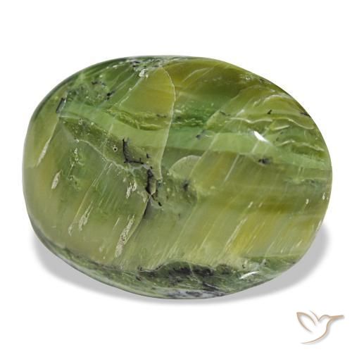 Opale vert naturelle coupe ovale, 14,58 ct, opaque