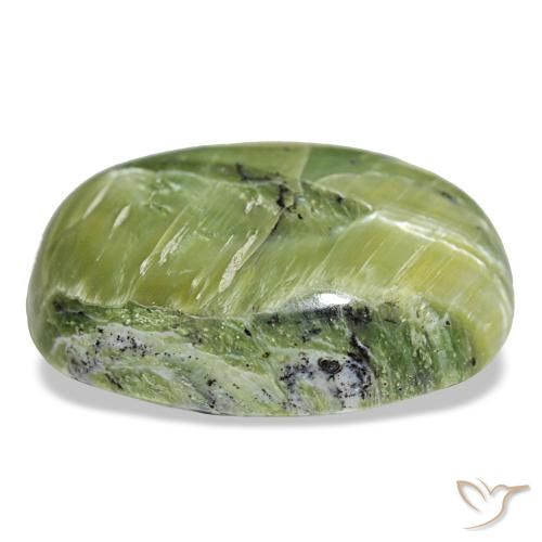Opale vert naturelle coupe ovale, 14,58 ct, opaque