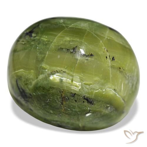 Opale vert naturelle coupe ovale, 38,09 ct, opaque