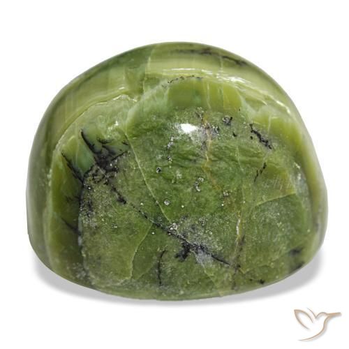 Opale vert naturelle coupe ovale, 38,09 ct, opaque