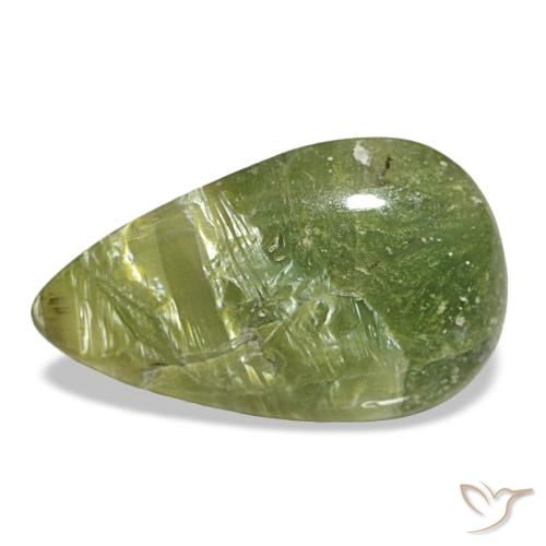 Opale vert naturelle en forme de poire, 2,14 ct, opaque