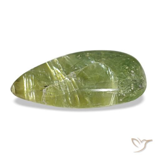 Opale vert naturelle en forme de poire, 2,14 ct, opaque