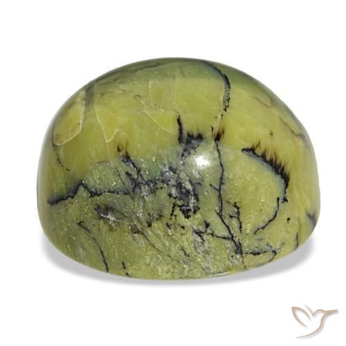 Opale vert naturelle coupe coussin, 28,96 ct, opaque